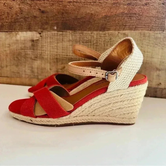 NWOT Lucky Brand Maeylee Espadrille Wedge Sandals - Picture 3 of 9
